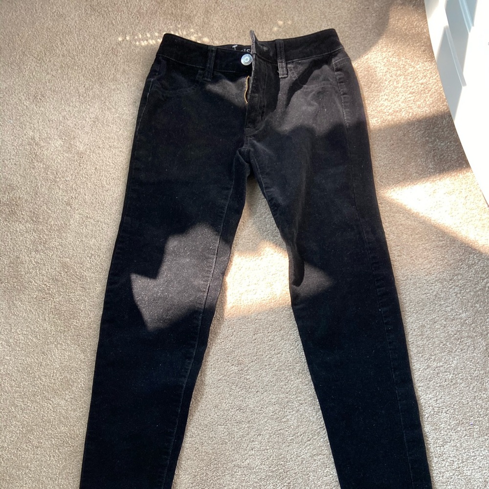 Corduroy Black American eagle Jeans